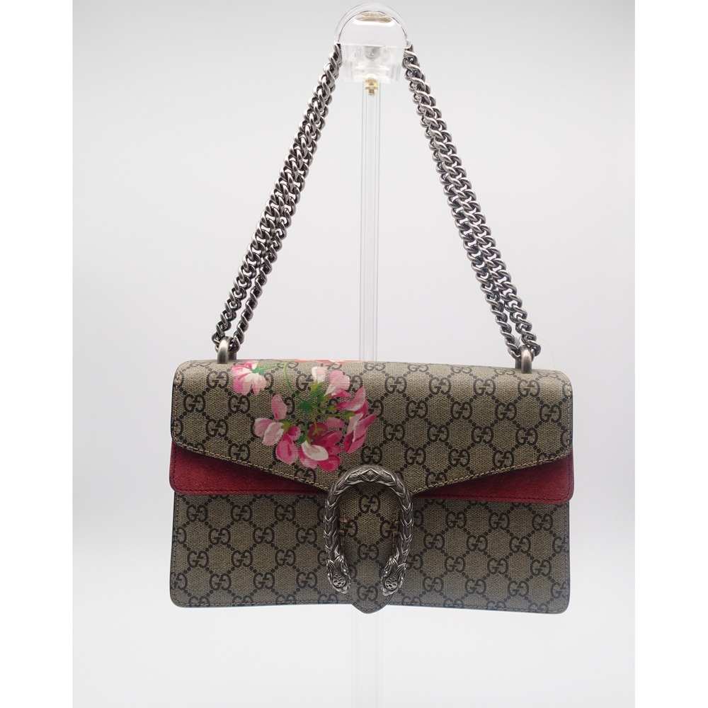Gucci Dionysus Blooms GG Supreme Medium Shoulder Bag Floral Monogram Italy